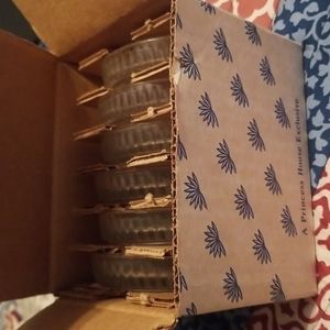 Princess House 6 Crystal Coaster Set